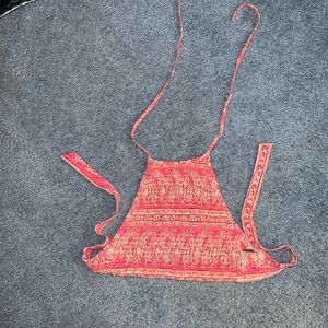 Crop tie around shirt size small